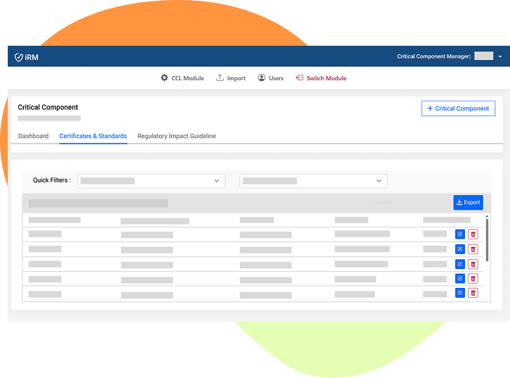 Critical Component Manager